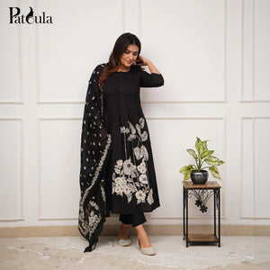 Beautiful Cotton Straight Kurta Suit With Pant & Printed dupatta